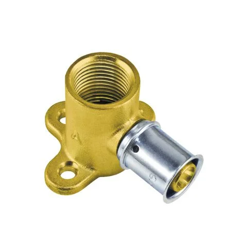 Gratis Retour Multitubo muurplaat 20 x 3/4" messing