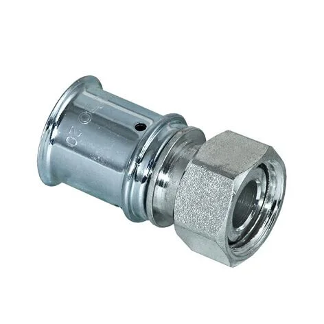 Laatste Versie Multitubo rechte koppeling 25 x 3/4" messing vertind