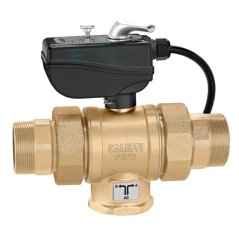 Caleffi drieweg zoneventiel 1-1/2" x 1-1/2" x 1-1/2" L-boring 24 V Nieuw