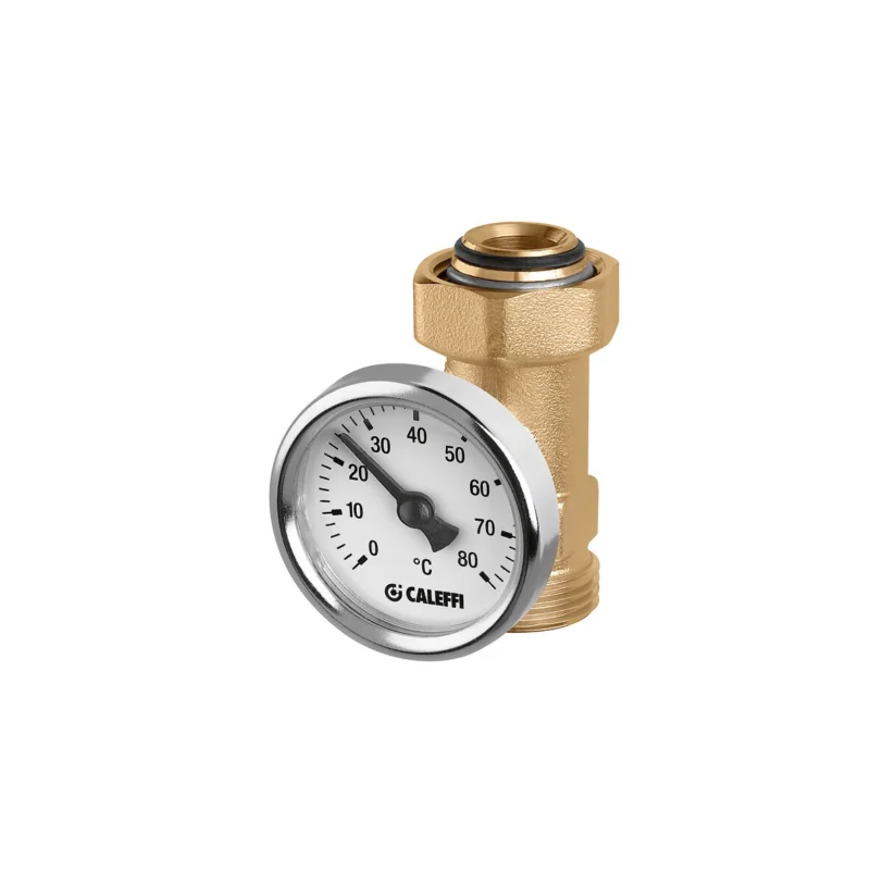 Fabrieksprijs Caleffi thermometer messing 3/4" euroconus