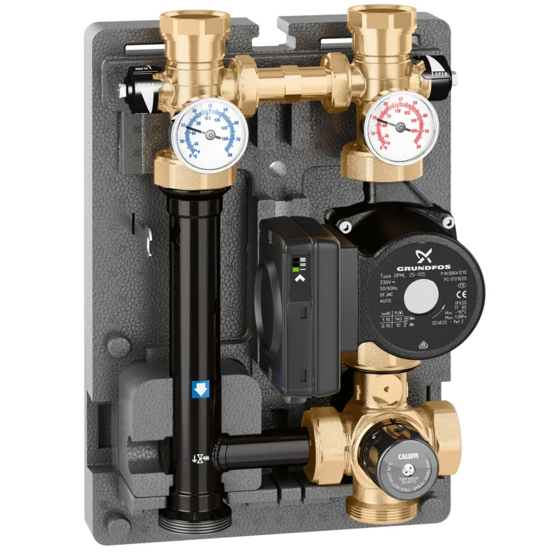 Aanbieding Caleffi pompgroep thermostatisch 25-50 °C 25-105
