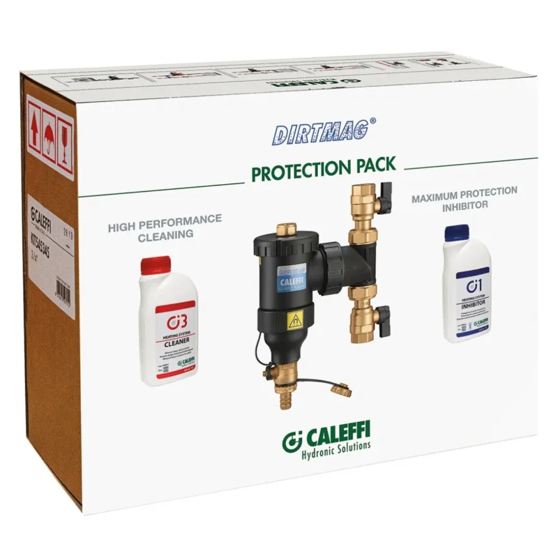 Goedkoop Caleffi Dirtmag vuilafscheider beschermingsset 1" x 1" kunststof met kogelkranen magneet