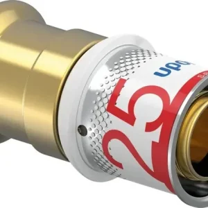 Uponor S-Press rechte koppeling 25 x 22 messing Aanbieding