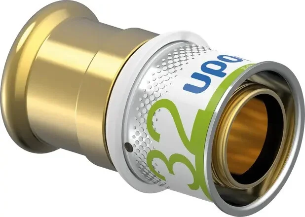 Uponor S-Press rechte koppeling 32 x 28 messing Aanbieding