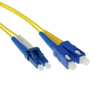 Betrouwbaar Glasvezelkabel OS2 - LC/SC - 0.5 meter (Duplex, 9/125μm, UPC)
