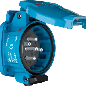 Marechal - 01N408A001 - PN Contactdoos Poly Blauw Size.1 IP66/67 2P 30A 24V AC Omgekeerde Contacten - 83400162 Gereduceerde Prijs