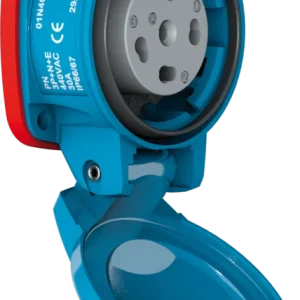 Hete Deal Marechal - 01N4013R - PN Contactdoos Poly Blauw Size.1 IP66/67 3P+A 30A 440V AC Zelfsluitende Deksel - 83400240