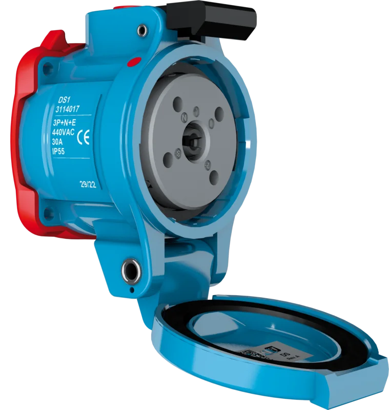 Exclusieve Aanbieding Marechal - 3134033 - Decontactor DS3 Contactdoos Poly Blauw Size.3 IP55 3P+A 50A 230V AC - 83400490