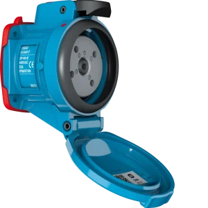 Koopje Marechal - 6134017R - Decontactor DSN3 Contactdoos Poly Blauw Size.2 IP66/67/69 3P+N+A 32A 440V AC Zelfsluitende Deksel - 83400843