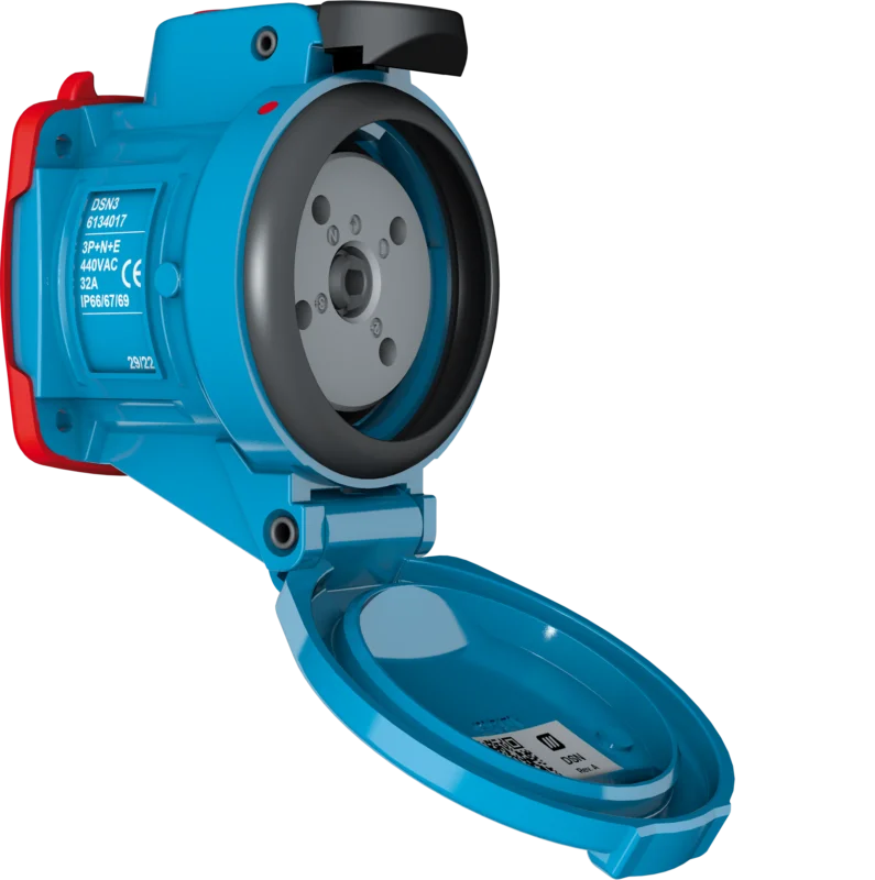 Hete Deal Marechal - 6164033 - Decontactor DSN6 Contactdoos Poly Blauw Size.3 IP66/67/69 3P+A 63A 230V AC - 83400861