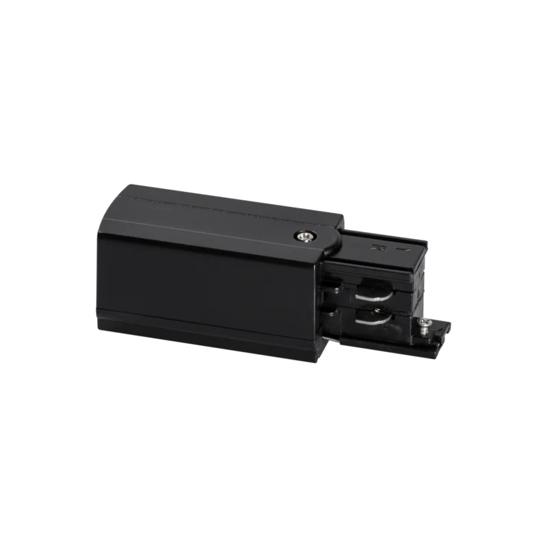 Prolumia 3-Fase rail, eindvoeding (aarde rechts), zwart Direct Beschikbaar