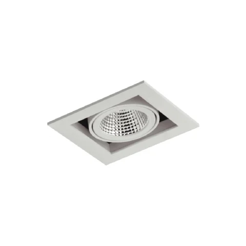 Prolumia Downlight ring, vierkant 140(130)mm, 1-voudig, wit draai-/kantelb. Lage Prijs