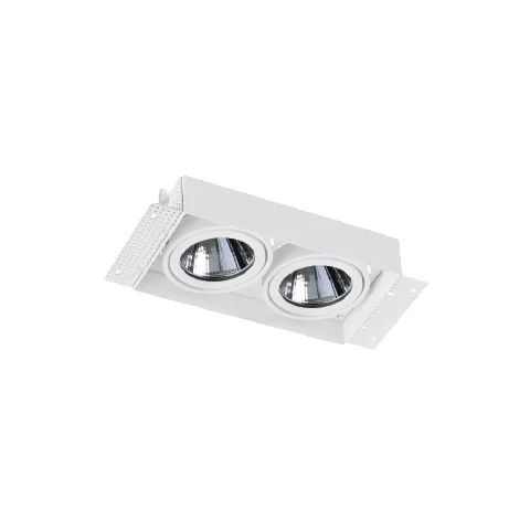 Express Levering Prolumia Downlight ring, trimless, 240x120mm, 2-voudig, wit draai-/kantelb