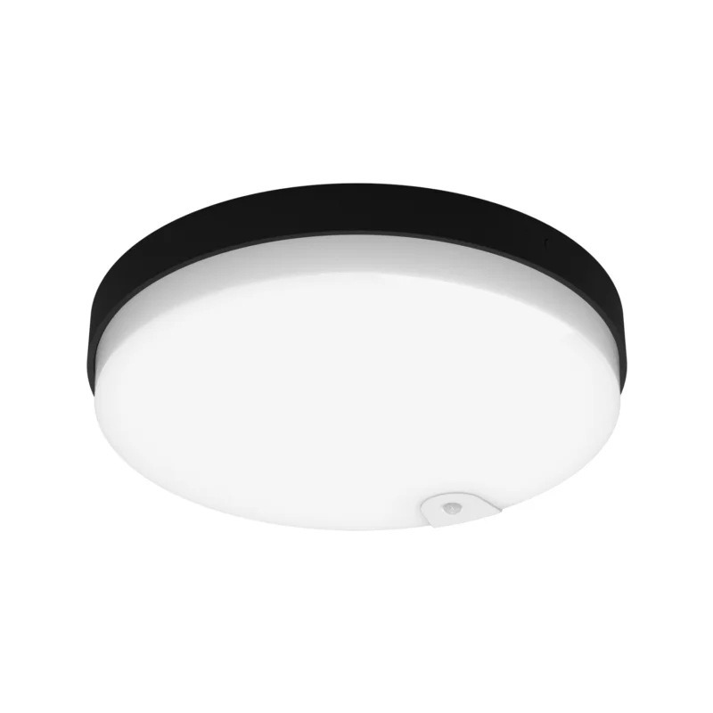 Betrouwbaar Prolumia Prodisc III, opbouw, Ø 335 mm, max 22 W, PIR-Sensor, zwart - 3000-3500-4000K, Ra80, AF4, 120°, IP54