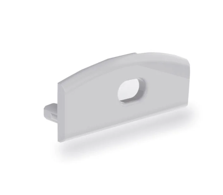 Prolumia Eindkap slimline breed 8mm, met draaddoorvoer, aluminium Bestseller