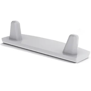 Lage Kosten Prolumia Eindkap slimline breed 8mm, met kabel zonder gaten, aluminium