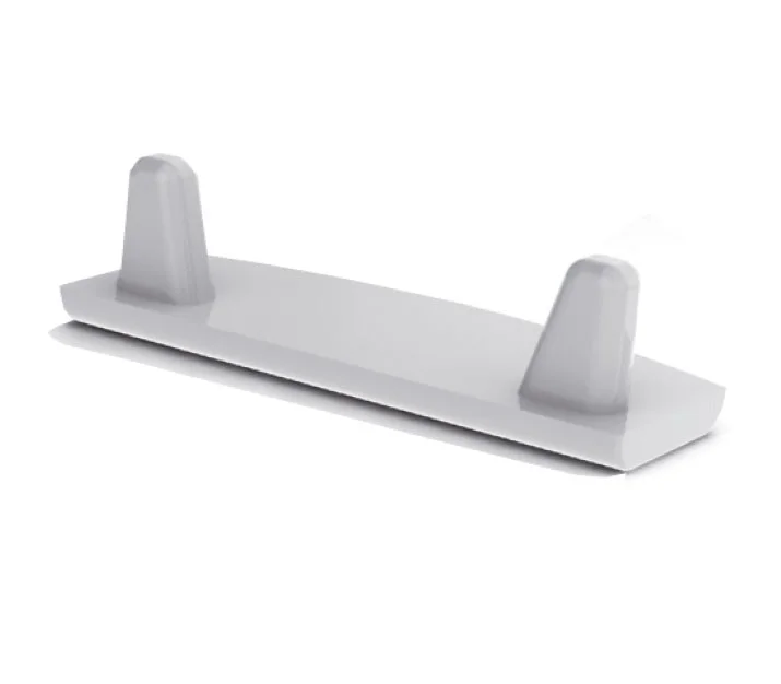 Lage Kosten Prolumia Eindkap slimline breed 8mm, met kabel zonder gaten, aluminium