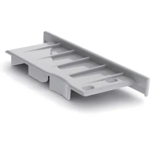 Express Levering Prolumia Eindkap muur, met kabelgat rechts, PVC