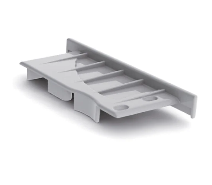 Express Levering Prolumia Eindkap muur, met kabelgat rechts, PVC