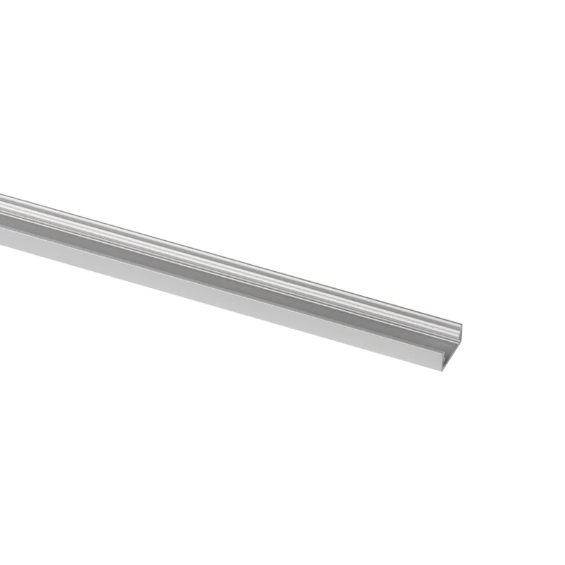 Finale Uitverkoop Prolumia Top Line Aluminium profiel 2m, mat satijn, Opbouw, 8mm, geanodiseerd