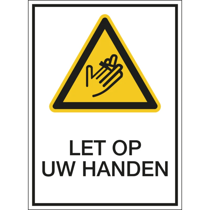 Brady - Waarschuwingspictogram - A4 Sign - Let op uw handen - PIC 330-N-A4-B7527 - 808434 - 86808434 Koop Vandaag