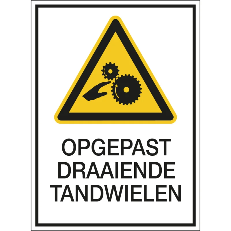 Actieprijs Brady - Waarschuwingspictogram - A5 Sign - Opgepast draaiende tandwielen - PIC 334-N-A5-B7541 - 809016 - 86809016