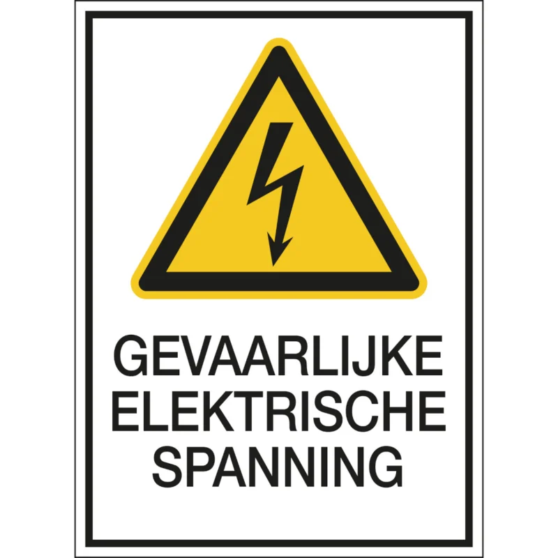Beperkte Voorraad Brady - Waarschuwingspictogram - A4 Sign - Gevaarlijke elektrische spanning - PIC 307-NSA-A4-B7527 - 809768 - 86809768