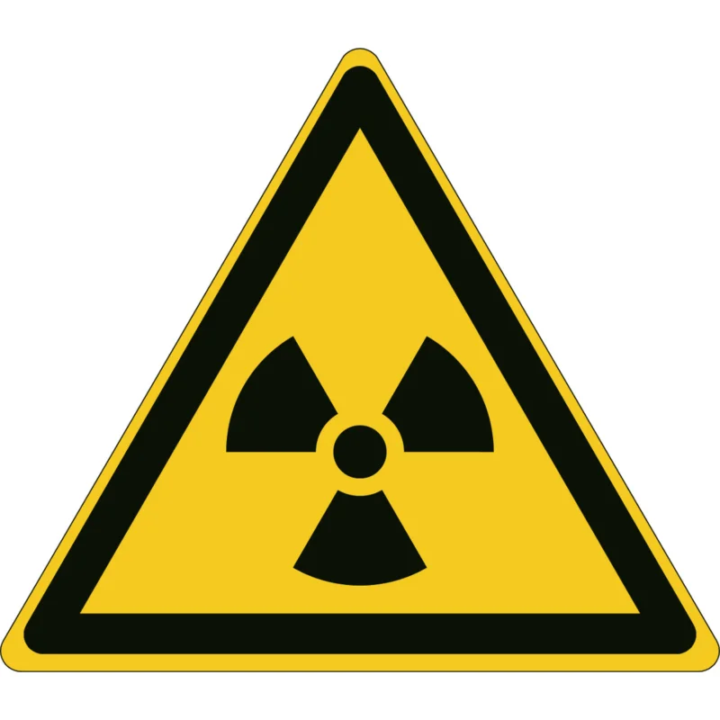 Brady - Waarschuwingspictogram - ISO Veiligheidspictogram - Waarschuwing Radioactieve Stoffen - PIC W003- Tri 050-PE-SHEET/7 - 826761 - 86826761 Nieuw