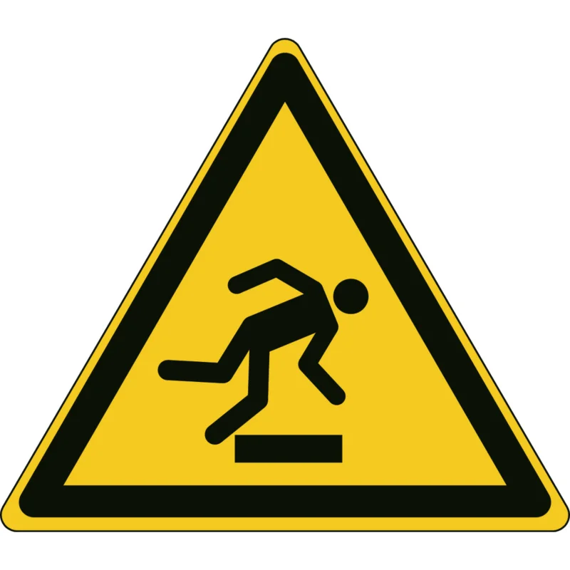 Beperkt Aanbod Brady - Waarschuwingspictogram - ISO Veiligheidspictogram - Waarschuwing Struikelgevaar - PIC W007-Tri 015-PE-SHEET/1 - 827349 - 86827349