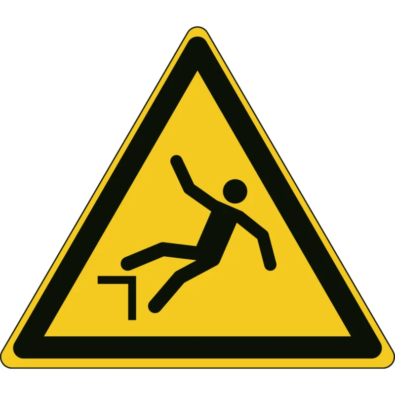 Beperkt Aanbod Brady - Waarschuwingspictogram - ISO Veiligheidspictogram - Waarschuwing Vallen door hoogteverschil - PIC W008-Tri 015-PE-SHEET/1 - 827497 - 86827497
