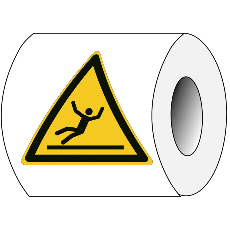 Brady - Waarschuwingspictogram - ISO Veiligheidspictogram - Waarschuwing Glad oppervlak - PIC W011- Tri 050-PE-ROLL/1 - 827944 - 86827944 Gereduceerde Prijs
