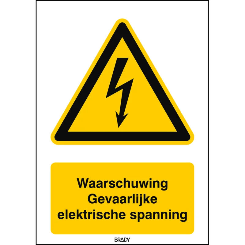 Beste Prijs Brady - Waarschuwingspictogram - ISO 7010 Pictogrammen - Waarschuwing Gevaarlijke elektrische spanning - STNL W012-148x210-PE-CRD/1 - 828127 - 86828127