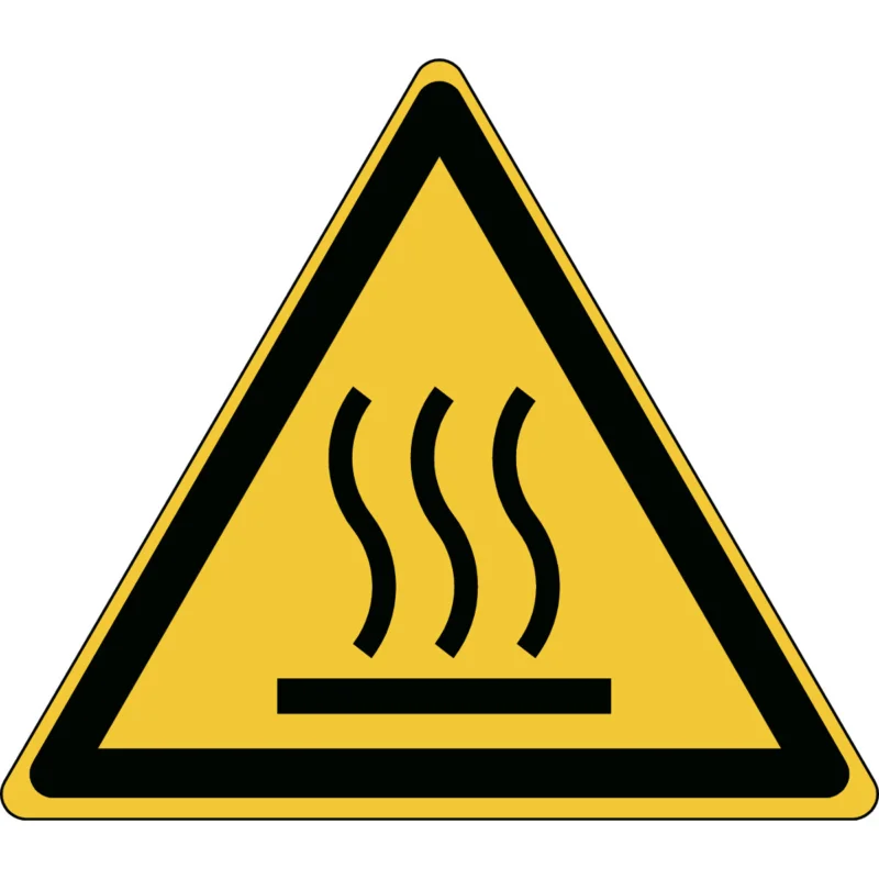 Brady - Waarschuwingspictogram - ISO Veiligheidspictogram - Waarschuwing Warm oppervlak - PIC W017-Tri 315-AL-CRD/1 - 828844 - 86828844 Premium