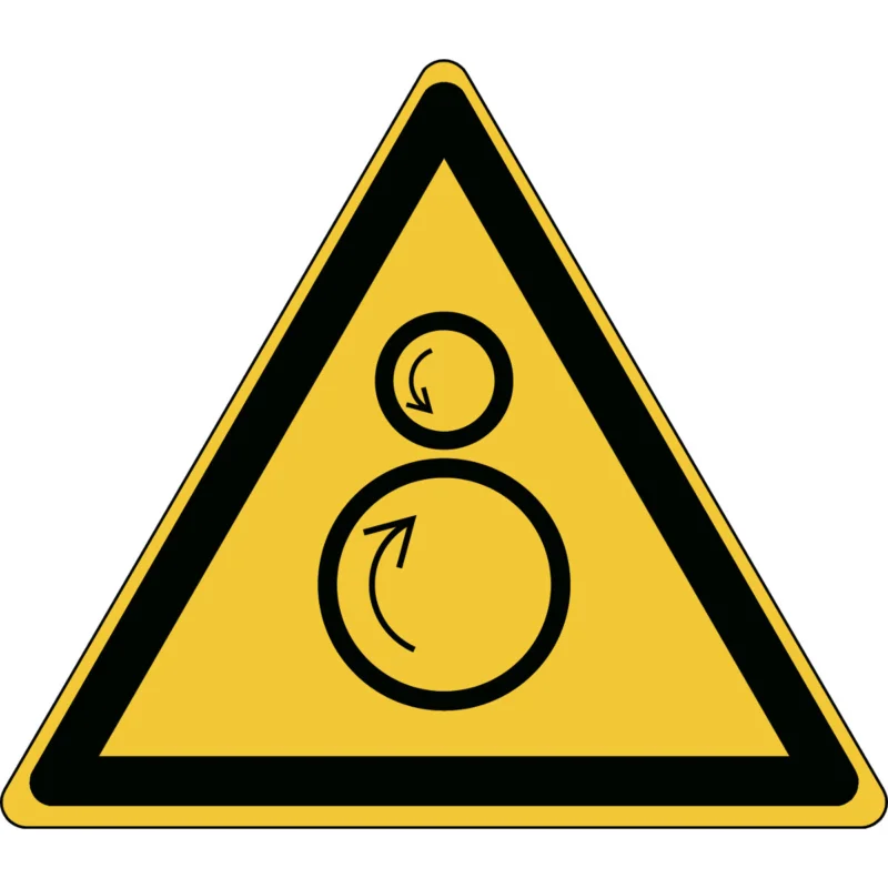 Alleen Vandaag Brady - Waarschuwingspictogram - ISO Veiligheidspictogram - Waarschuwing Roterende onderdelen - PIC W025-Tri 100-PE-SHEET/3 - 830019 - 86830019