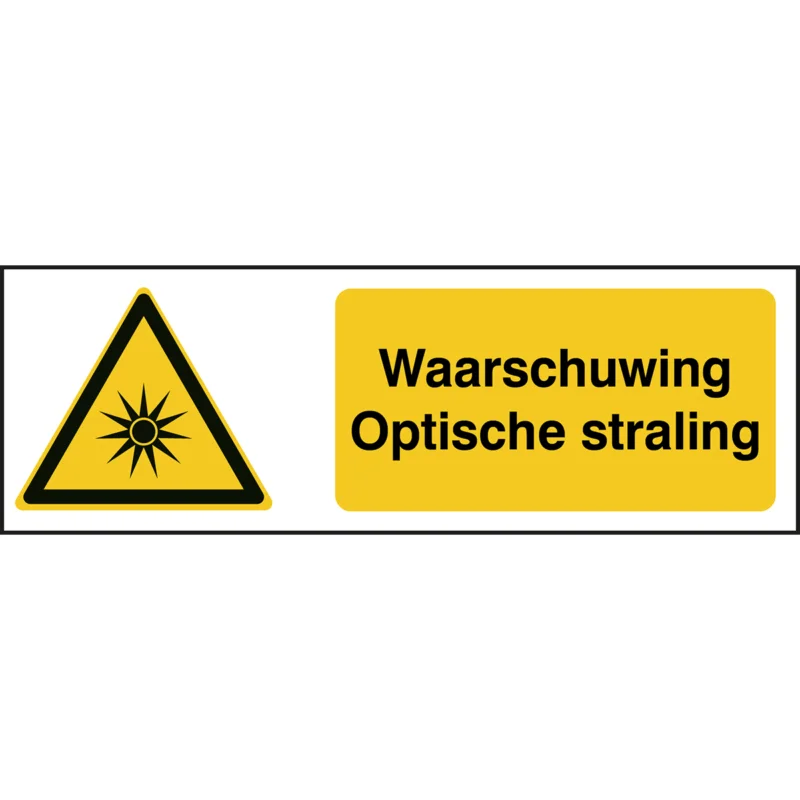 Brady - Waarschuwingspictogram - ISO 7010 Pictogrammen - Waarschuwing Optische straling - STNL W027-150x50-PP-CRD/1 - 830358 - 86830358 Rechtstreeks Van De Fabrikant