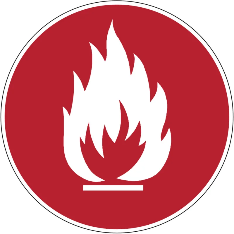 Brady - Waarschuwingspictogram - Pictogram voor Brandbestrijding - Vlam - PIC 487-DIA 100-B7541 - 223030 - 86223030 Merkproduct