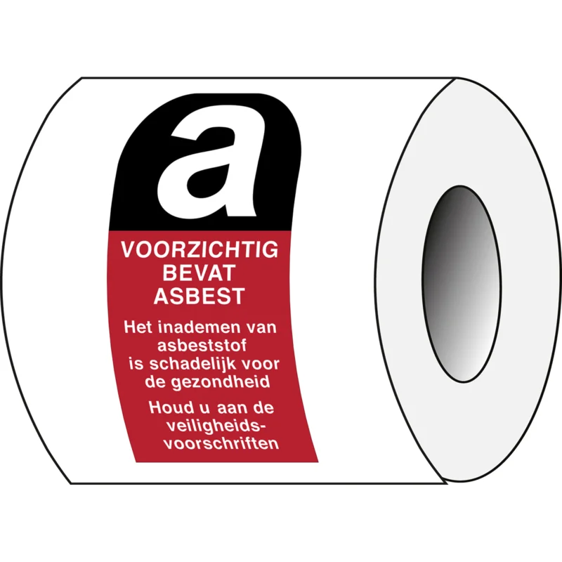Brady - Waarschuwingspictogram - Pictogram voor identificatie van gevaarlijke stoffen - Gevaar asbest - VOORZICHTIG BEVAT ASBEST... - STN 703 RL-052X105-B7541 - 223488 - 86223488 Gratis Retour