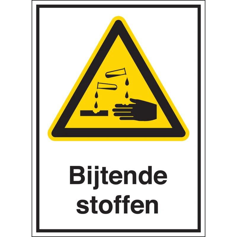 Brady - Waarschuwingspictogram - Pictogram voor identificatie van gevaarlijke stoffen - Bijtende stoffen - Bijtende stoffen - STN 168-210X297-B7527 - 223544 - 86223544 Bestseller