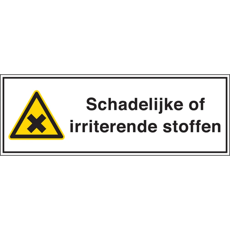 Brady - Waarschuwingspictogram - Pictogram voor identificatie van gevaarlijke stoffen - Schadelijke of irriterende stoffen - Schadelijke of irriterende stoffen - STN 198-297X105-B7541 - 251397 - 86251397 Laatste Versie