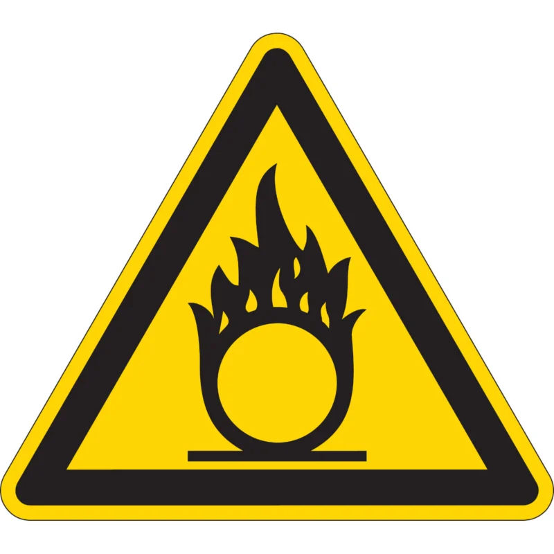 Brady - Waarschuwingspictogram - Pictogram voor identificatie van gevaarlijke stoffen - Oxyderende stoffen - PIC 314-TRI 200-B7527 - 252228 - 86252228 Fabrieksprijs