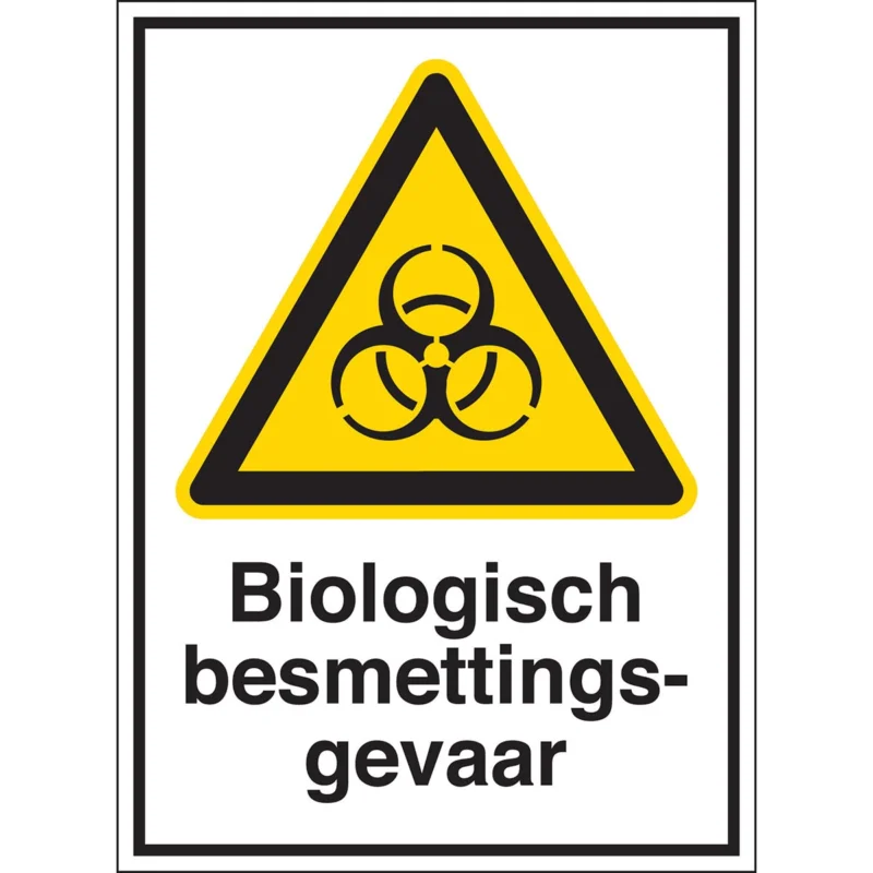 Brady - Waarschuwingspictogram - Pictogram voor identificatie van gevaarlijke stoffen - Biologisch besmettingsgevaar - Biologisch besmettings-gevaar - STN 104 -148X210-B7541 - 800093 - 86800093 Voordeelprijs