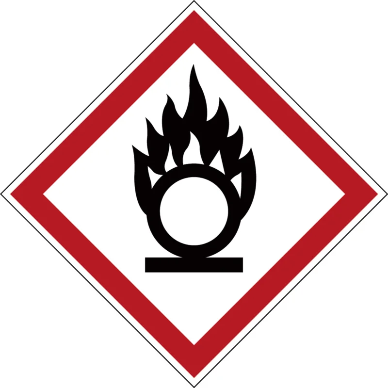 Brady - Gevaarlijke stoffen pictogram - GHS Symbool - GHS03 - Brandbevorderend - PIC 1803-70*70-B7541-CRD - 811692 - 86811692 Actieprijs