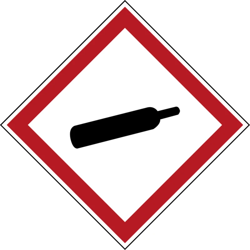 Brady - Gevaarlijke stoffen pictogram - GHS Symbool - GHS04 - Houder onder druk - PIC 1804-70*70-B7541-CRD - 811697 - 86811697 Betaalbaar