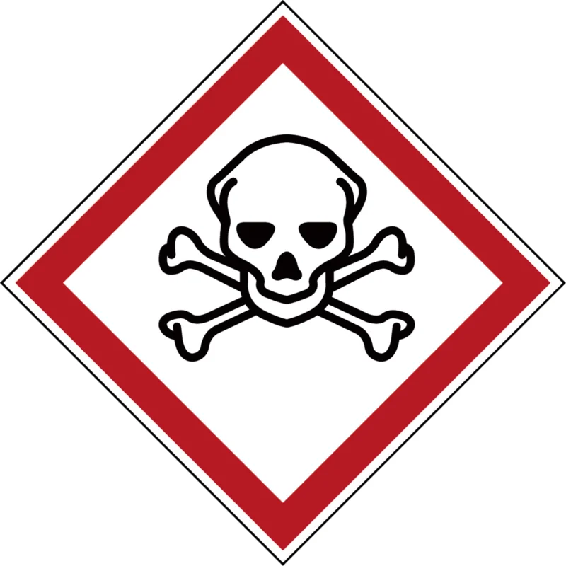 Brady - Gevaarlijke stoffen pictogram - GHS Symbool - GHS06 - Giftig - PIC 1809-100*100-B7541-CRD - 811718 - 86811718 Shop Nu