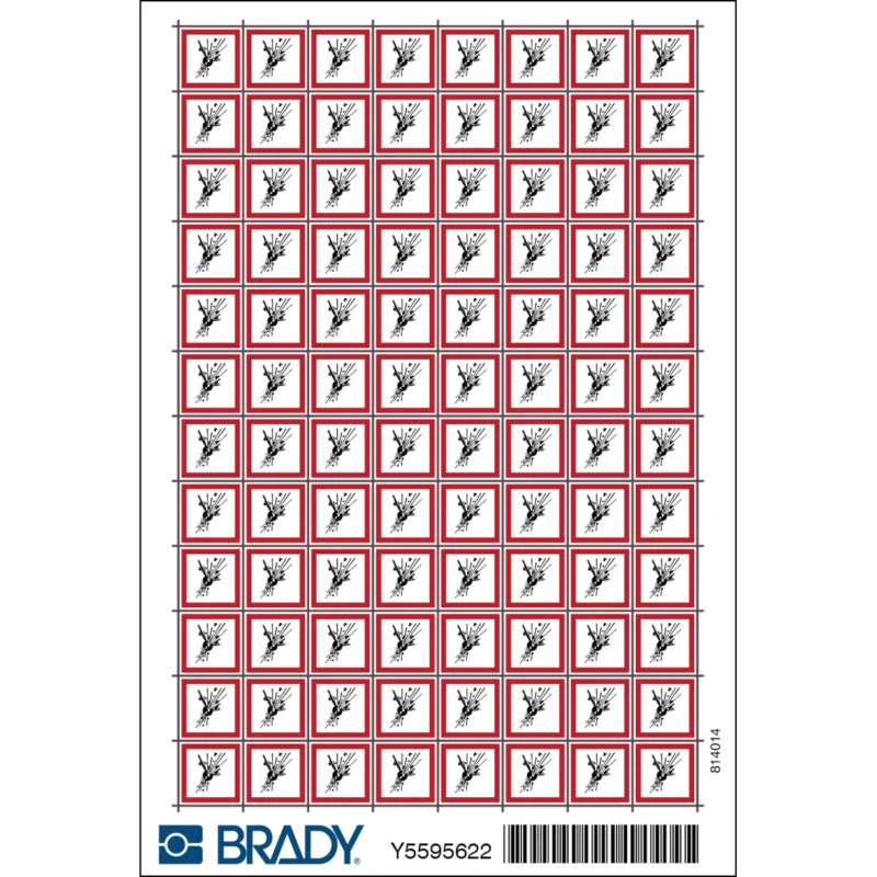 Brady - Gevaarlijke stoffen pictogram - GHS Symbool - GHS01 - Explosiegevaar - MINI PIC1801-10X10-GHS01/96 - 814014 - 86814014 Shop Nu