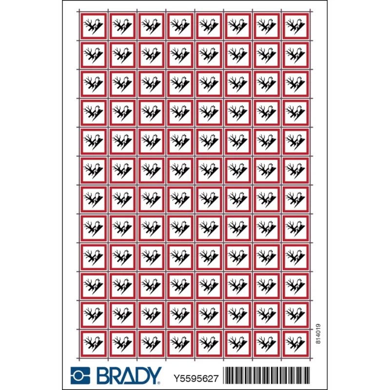 Brady - Gevaarlijke stoffen pictogram - GHS Symbool - GHS09 - Milieugevaarlijk - MINI PIC1806-10X10-GHS09/96 - 814019 - 86814019 Beperkt Aanbod