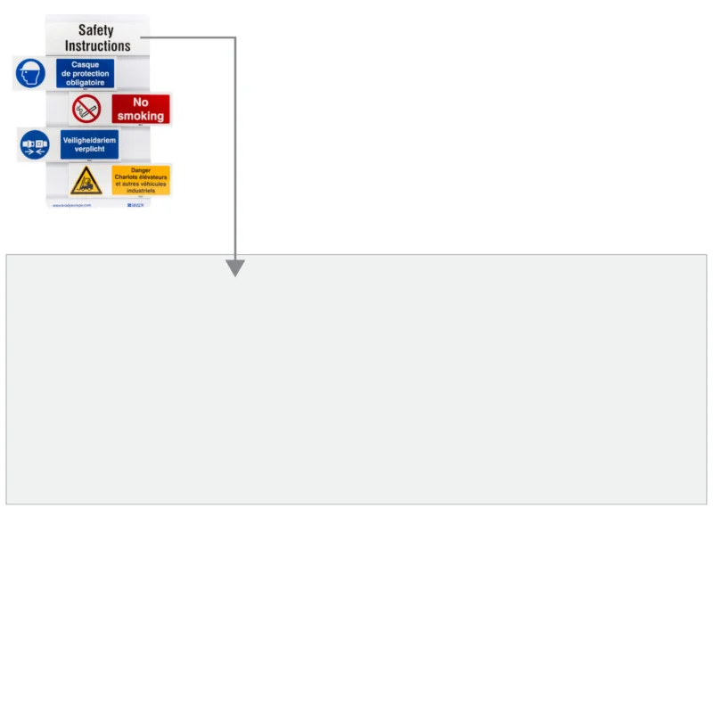 Brady - Overige pictogrammen - Verwisselbare veiligheidsborden – Blanco titel - SLIDER TITLE-PP-420x150mm-BLANK - 195908 - 86195908 Laatste Versie