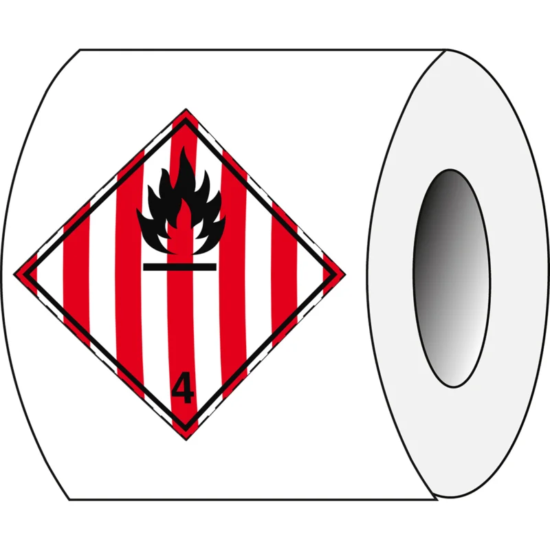 Brady - Gevaarlijke stoffen pictogram - Vervoerspictogram - Brandgevaar (brandbare vaste stof) - ADR 4.1RL-100*100-B7541 - 223576 - 86223576 Betrouwbaar