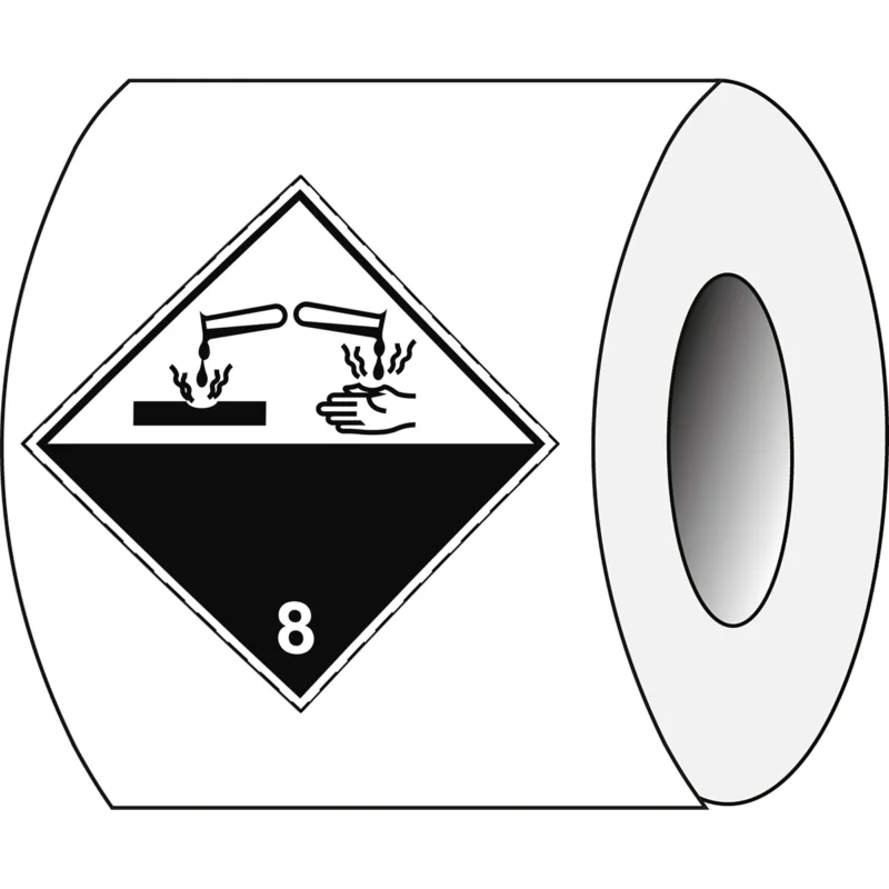 Bestel Nu Brady - Gevaarlijke stoffen pictogram - Vervoerspictogram - Bijtend (corrosief) - ADR 8RL-100*100-B7541 - 223585 - 86223585