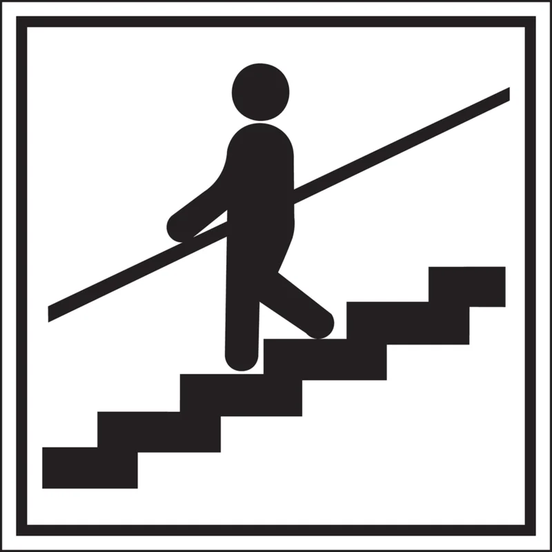 Brady - Overige pictogrammen - Informatietekens - Trapleuning vasthouden - PIC 469-200X200-B7541 - 223698 - 86223698 Laatste Versie